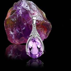 Amethyst Pendant Necklace  Gift for her